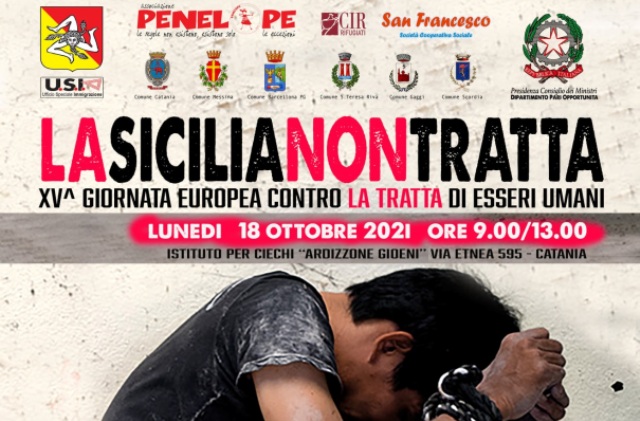 XV Giornata Europea giornata contro Tratta di Esseri Umani. Oggi a Catania si presenta il progetto "Rete Sicilia - NUVOLE Reloaded"